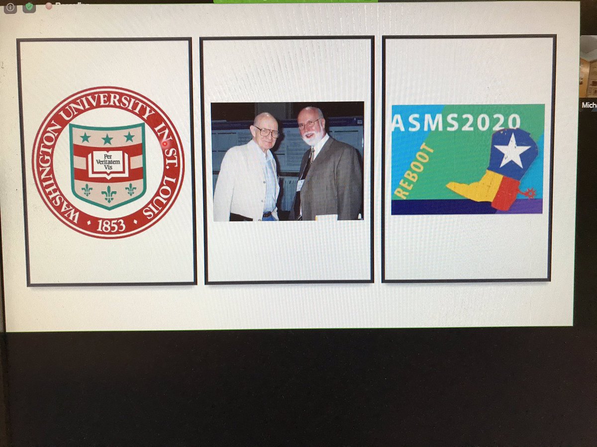 LingjunLi2's tweet image. Congratulations to Mike Gross on his well-deserved ASMS John Fenn Distinguished Contribution Award! From Mike’s talk we learned that his journey to the study of protein folding started with laundry folding at young age.@asmsnews #ASMS2020
