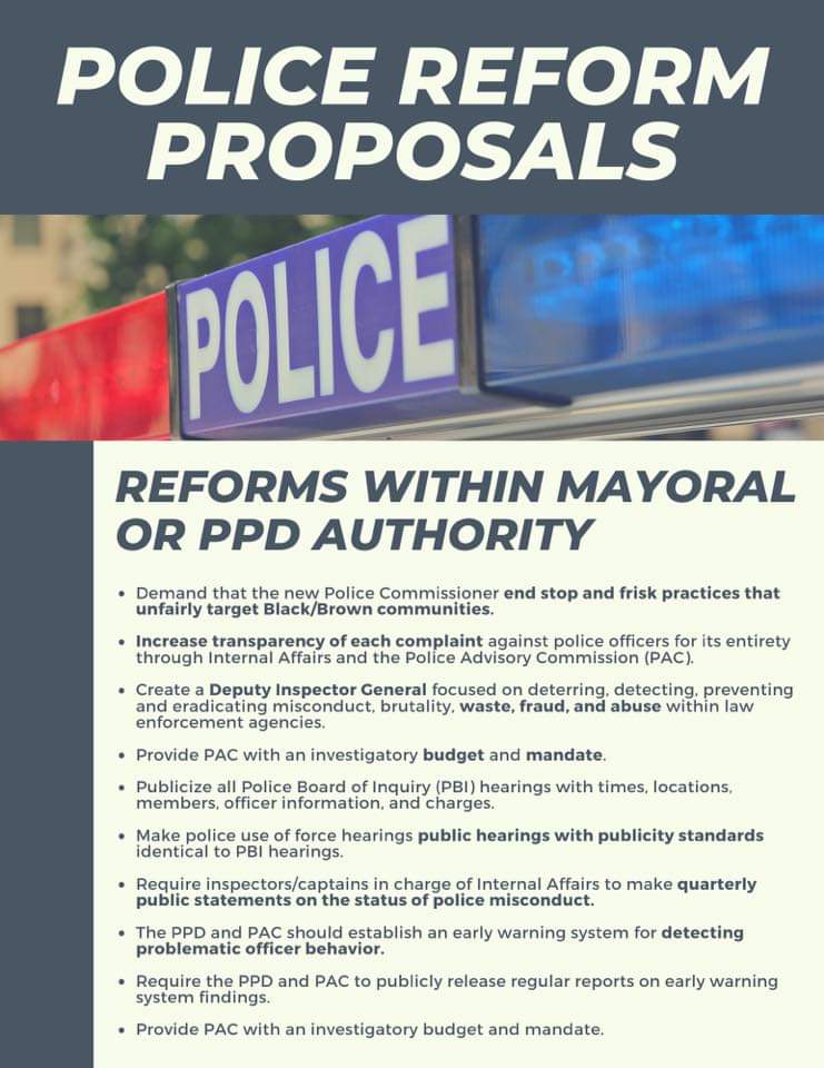 MrErnestOwens's tweet photo. Updates to other measures, people, and proposals involved. #PhillyProtest https://t.co/ZQLRAts80S