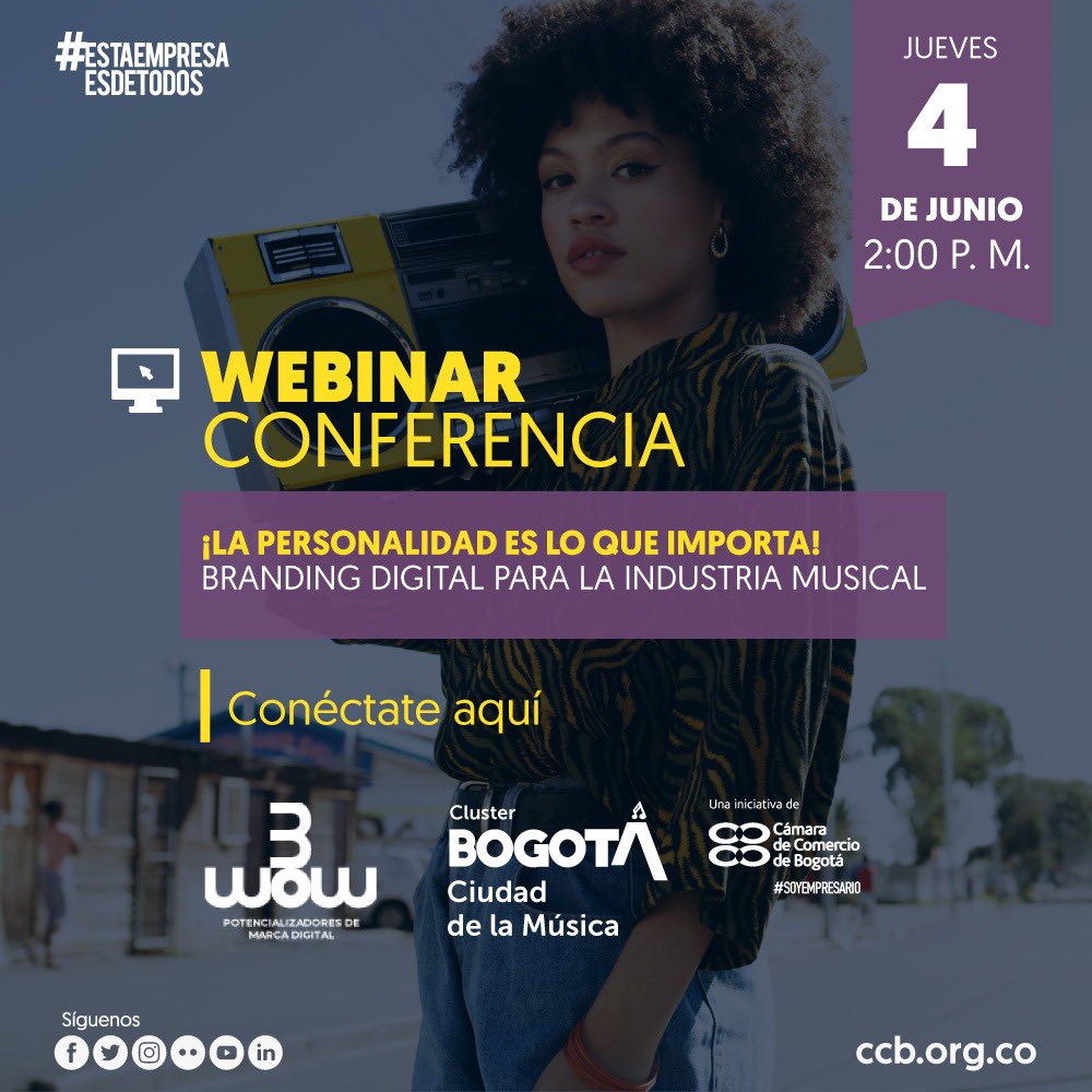 Conoce por qué es necesario reflejar una personalidad de marca y lo que se debe tener en cuenta a la hora de crear una marca musical perdurable.
Inscríbete ➡️ bit.ly/3dtgw6g