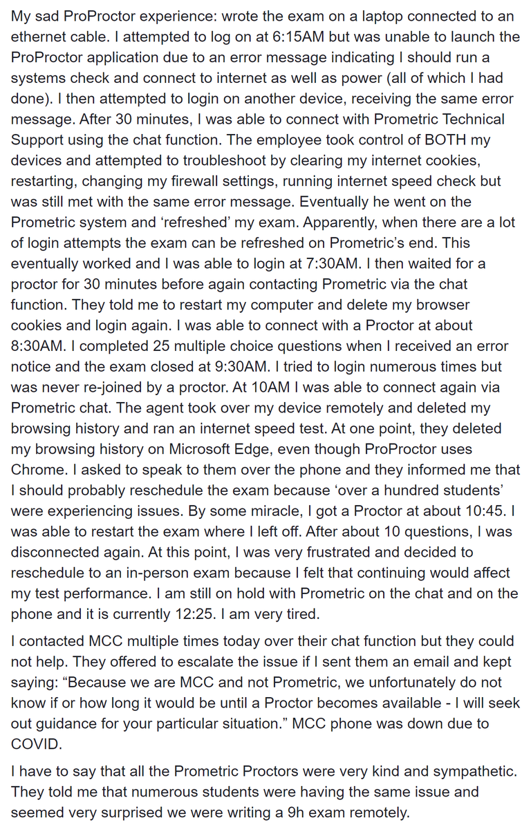 sebprzech's tweet photo. @MedCouncilCan students have faced immense anxiety/challenges struggling to complete the MCCQE1 in the last 48 hours. You have been silent. No official communication. No guidance. No help.

We paid YOU, not @PrometricGlobal, for the exam. It is YOUR responsibility to remedy this. https://t.co/PQuFsJGcNq