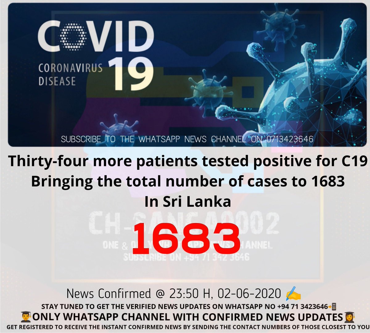 imSVithu02's tweet image. Fourty Patients Reported Till 11pm on Yesterday In Sri Lanka.... Total Covid-19 cases climbs to 1683..
#verifiedupdates #ShortandFilteredNews #dofollow #follwmefortheinstantsummarizednews