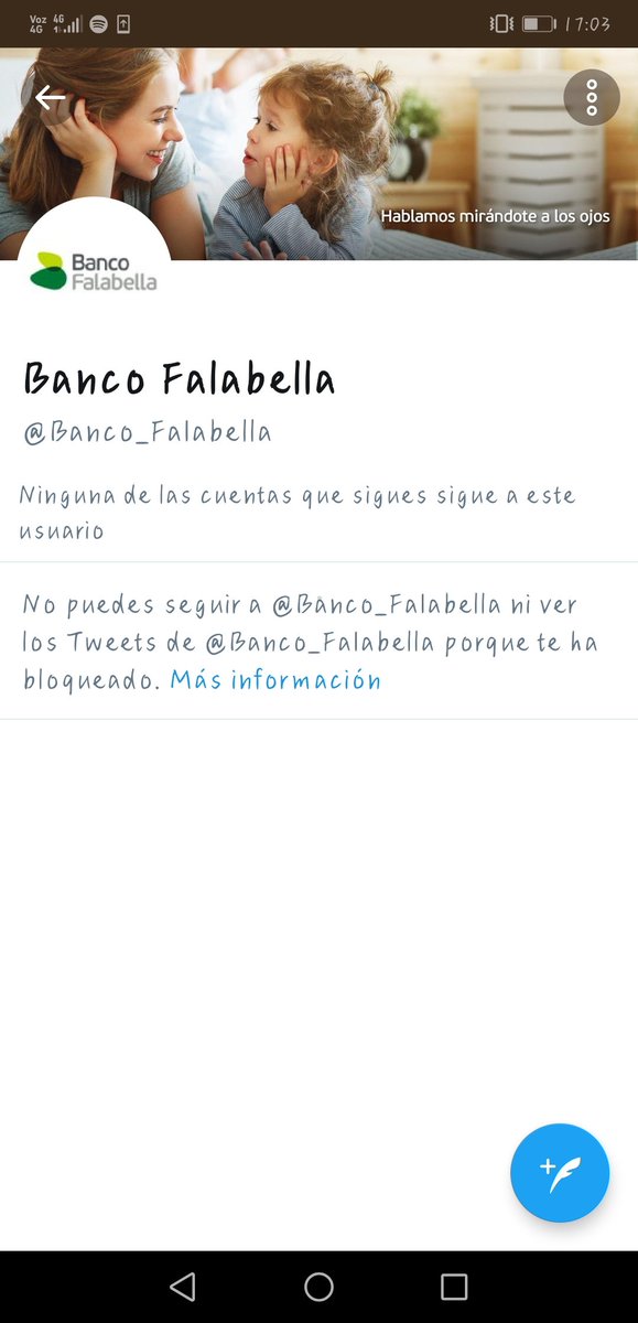 BelenJissenia's tweet photo. FUNA!! @Banco_FaIabella me hablan para solucionar supuestamente mi problema con @FalabellaAyuda y resulta que solo quieren sacarme información y como no lo consiguen me bloquean? SE PASAN! @Banco_FaIabella  son unos chantas! Difundir!!! https://t.co/3YHS3RF7xv