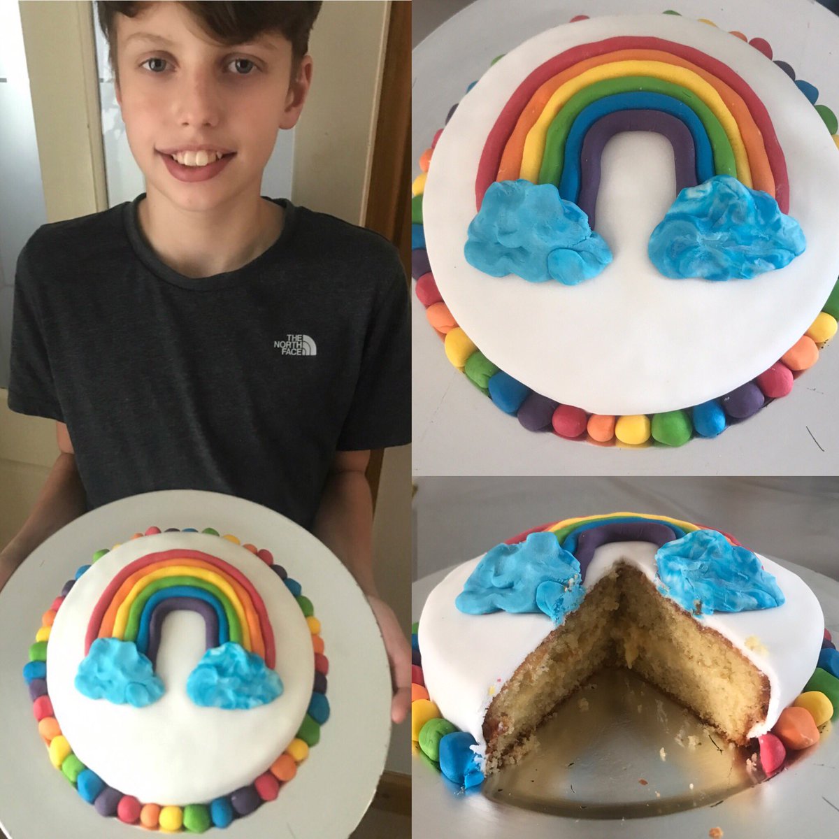 RachelMarie1602's tweet photo. @sbcps1 Tom's Benedicts's Bake Off creation... It really does taste as yummy as it looks 🌈🍥 https://t.co/kl9QlgDycv