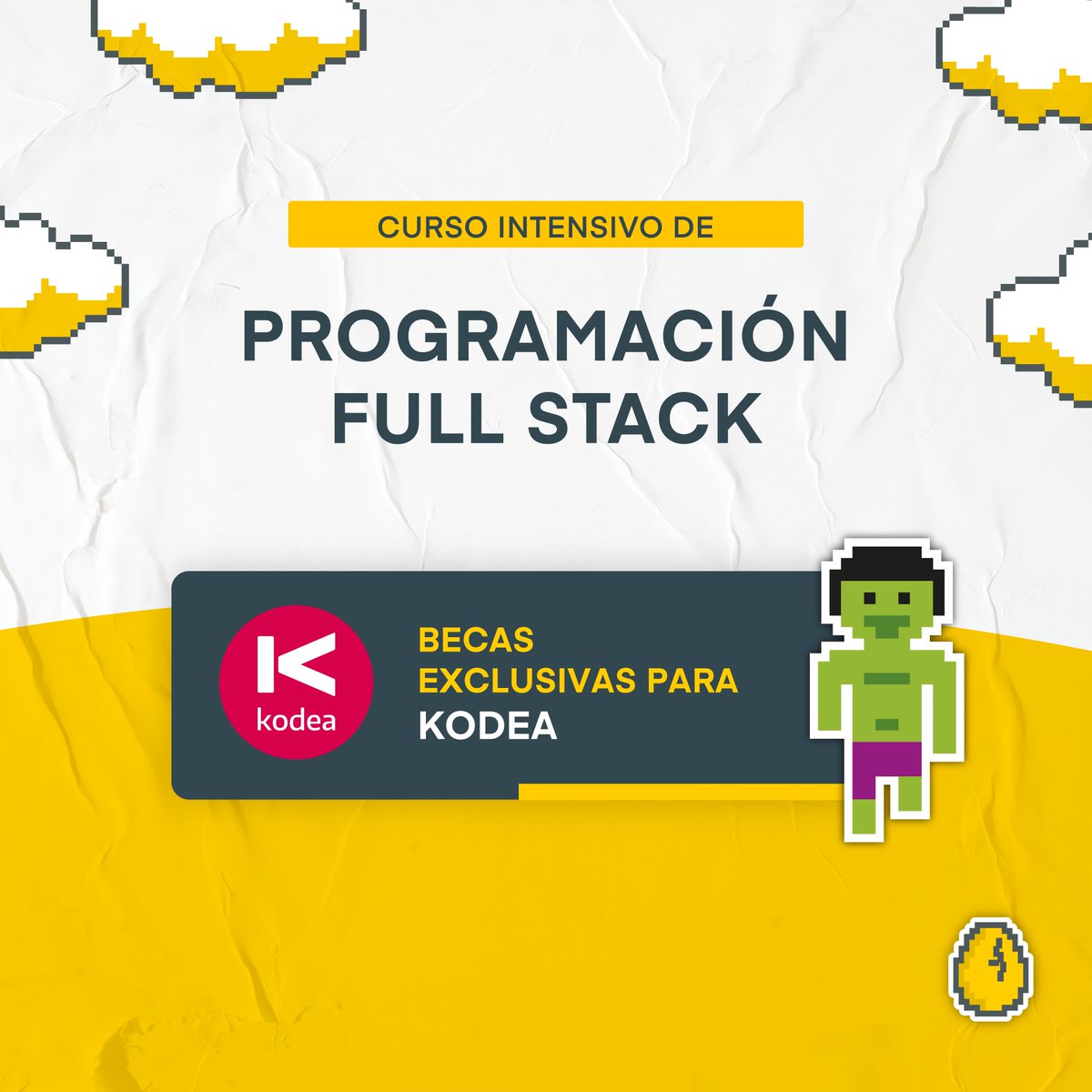 GRAN OPORTUNIDAD‼️

Postula a una de las 10 becas (100% financiadas) para el Curso de Programación Full Stack en Aula LATAM de Egg Educación que te permitirá empezar desde cero y poder insertarte en la industria del desarrollo web al finalizar el curso.

➡️forms.gle/pbv27GMwSsQAgi…