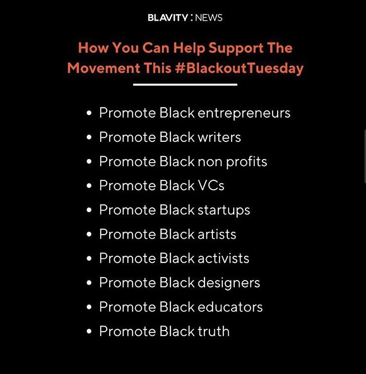 Let’s listen and learn. Let’s be aware of our actions and our words. Let’s educate ourselves. Let’s be humble. Let’s spread love, so much love. Let’s elevate the voices of our Black friends, artists, organizations, educators, entrepreneurs. Let’s do this every day.