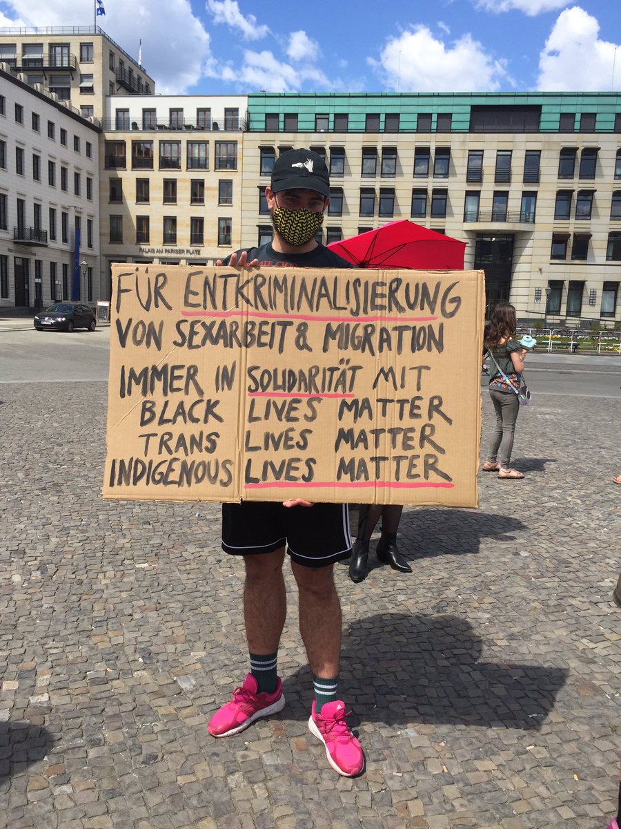Protests on Berlin on #internationalerHurentag #IWD2020 #BLM