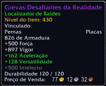 Olha só o item que acabei de ganhar! [Grevas Desafiantes da Realidade] #Warcraft