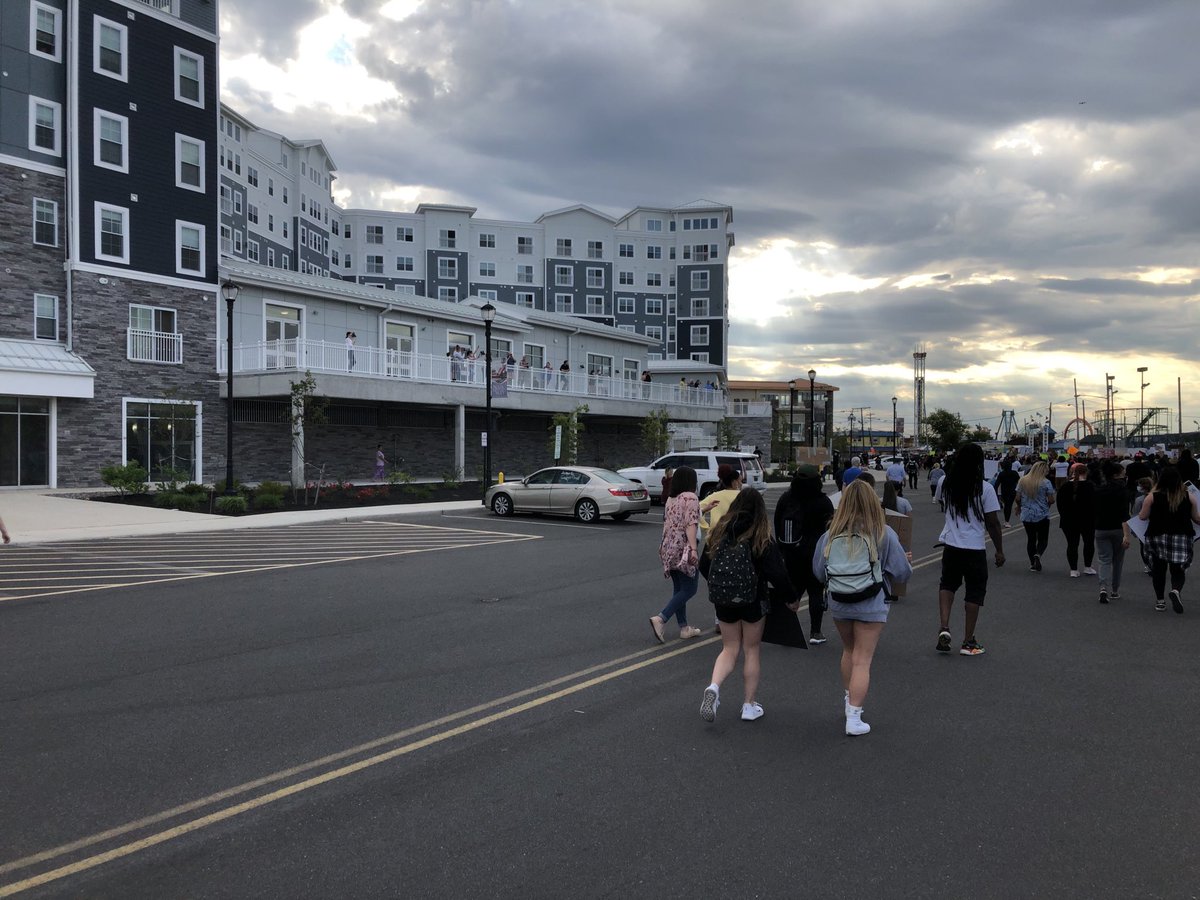 Walking past new development on the Keansburg waterfront. From Beachway