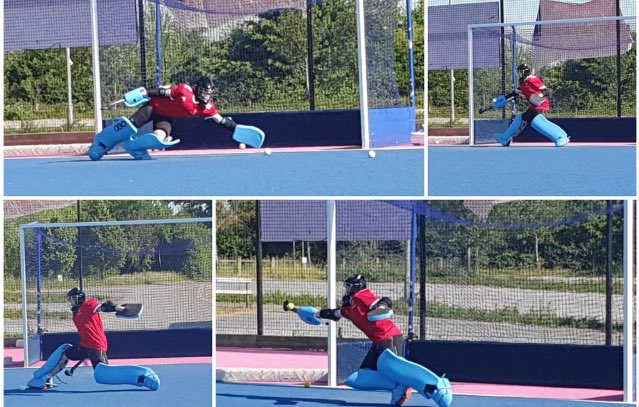 🤩 Awesome feeling being back on the pitch today with this young GK 🏑 thanks to <a href="/TauntonValeHC/">Taunton Vale Hockey</a> for making pitch accessible for hire. <a href="/Y1Hockey/">Y1 Hockey</a> <a href="/chamroxhockey/">Chamrox</a> <a href="/IVARISports/">IVARI Sports</a> thanks <a href="/bryony_curnow/">Bryony Curnow</a> for the 🔝 action shots #HockeyIsBack #121Coaching