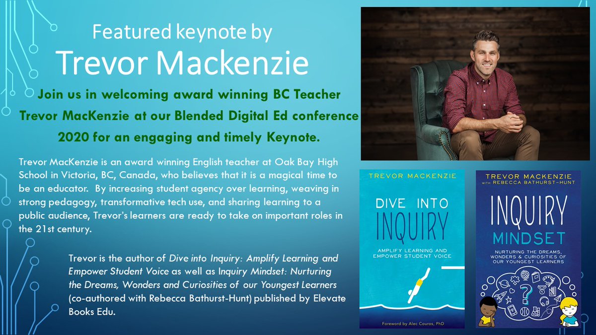 BCEDL's tweet photo. We are so excited to announce our October 23 #PSADay Conference Keynote @trev_mackenzie Join @BlendEdBc @CANeLearn @CanvasLMS @navigatenides for a day of timely relevant engaging &amp; meaningful professional learning online Early Bird Registration is now open https://t.co/yeZoGaPj34 https://t.co/KXbjhRQeC0