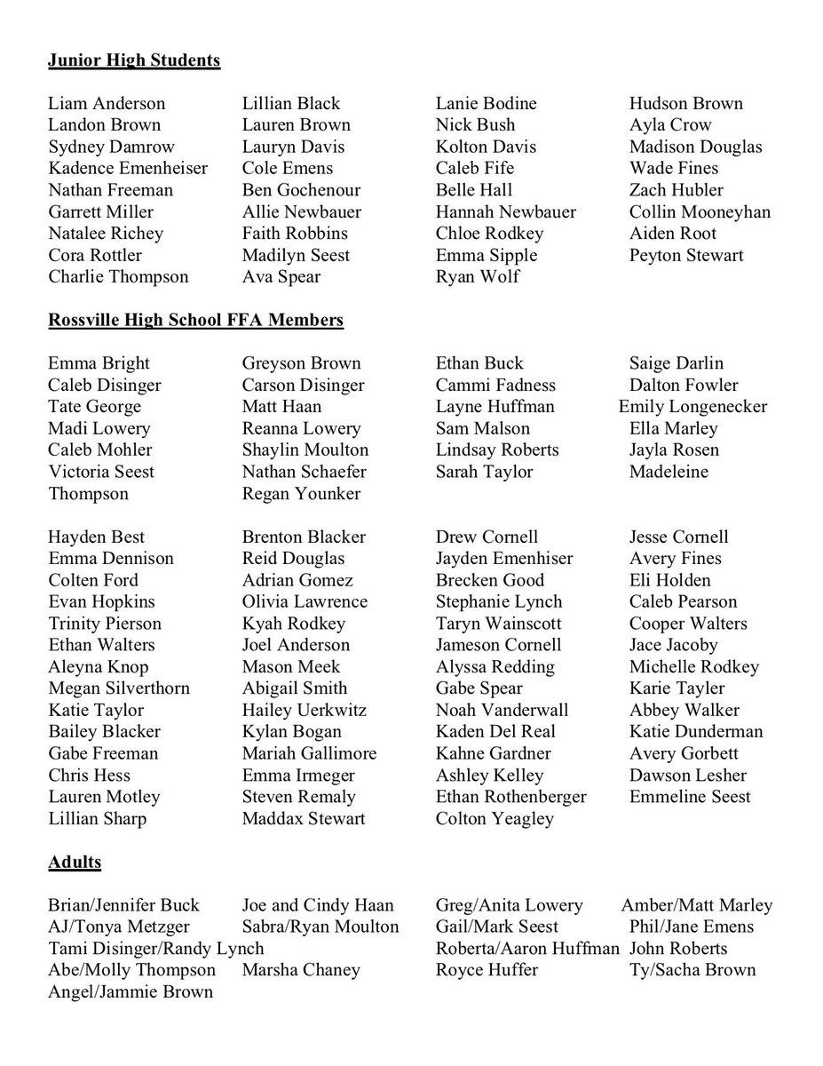 Rossville FFA tweet media