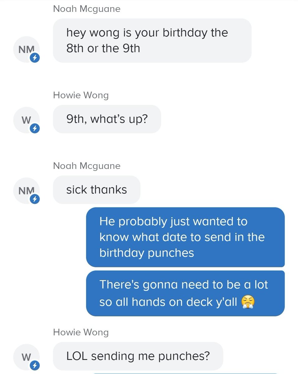 If I knew being correct about Mr. Wong's birthday would get me destroyed over text I wouldn't have celebrated about my status as #1 howie stan like that 