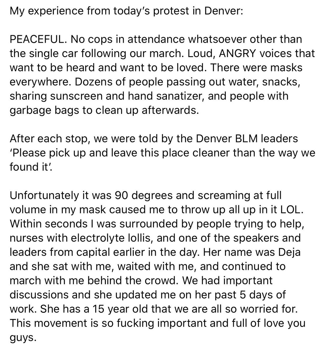 SarahDACtYL1026's tweet image. #DenverProtest #DenverProtests