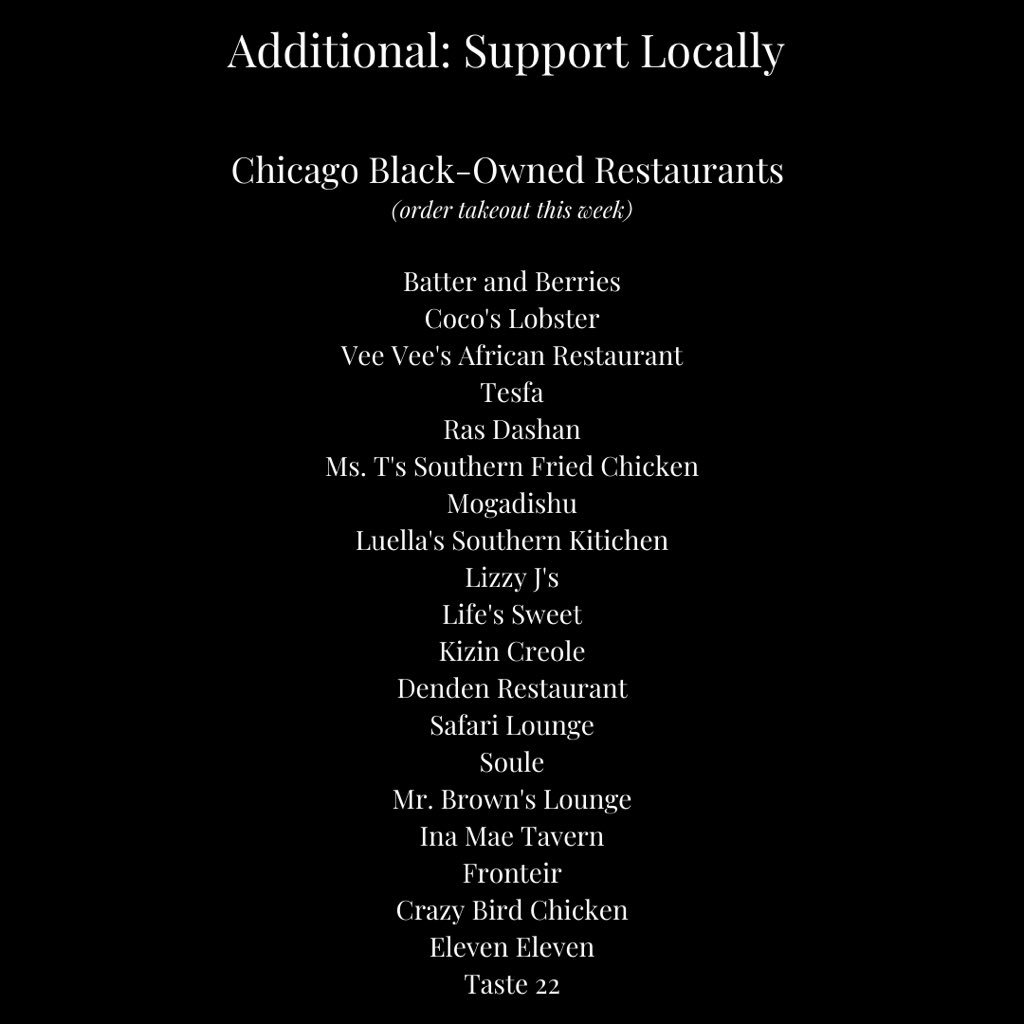 nothxchad's tweet photo. Here’s additional sources for supporting locally in Chicago and for personal education. #BlackOutTuesday #BlackLivesMattter https://t.co/IYTg60Cvp3