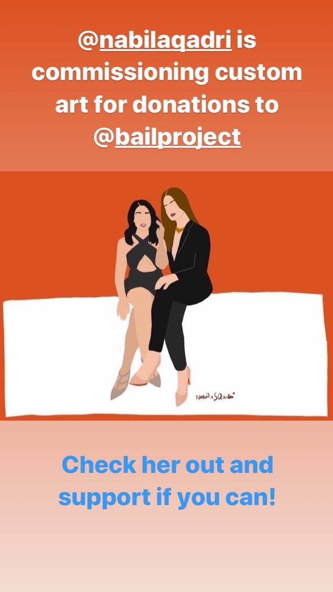 nothxchad's tweet photo. Also, check out Nabila Qadri on insta. She’s commissioning custom art for donations to @bailproject. #BailProject https://t.co/jbWR1iw77A