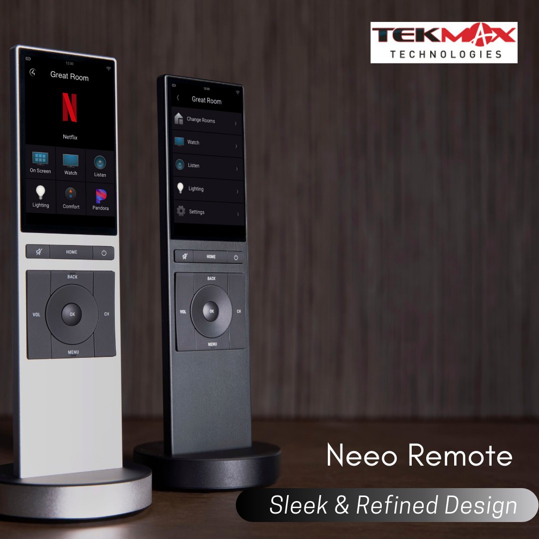 TMHomeTheater's tweet image. Enjoy Your Home Audio with the Neeo Remote from Control4
Designed with Style, Ease and Comfort in Mind for Effortless Control of Your Music and More!

#smarthome #Control4 #SmartHomeOS #Control4OS3  #Audio #music #smartspeaker #homecinema  interiordesign #homedesign #IoT