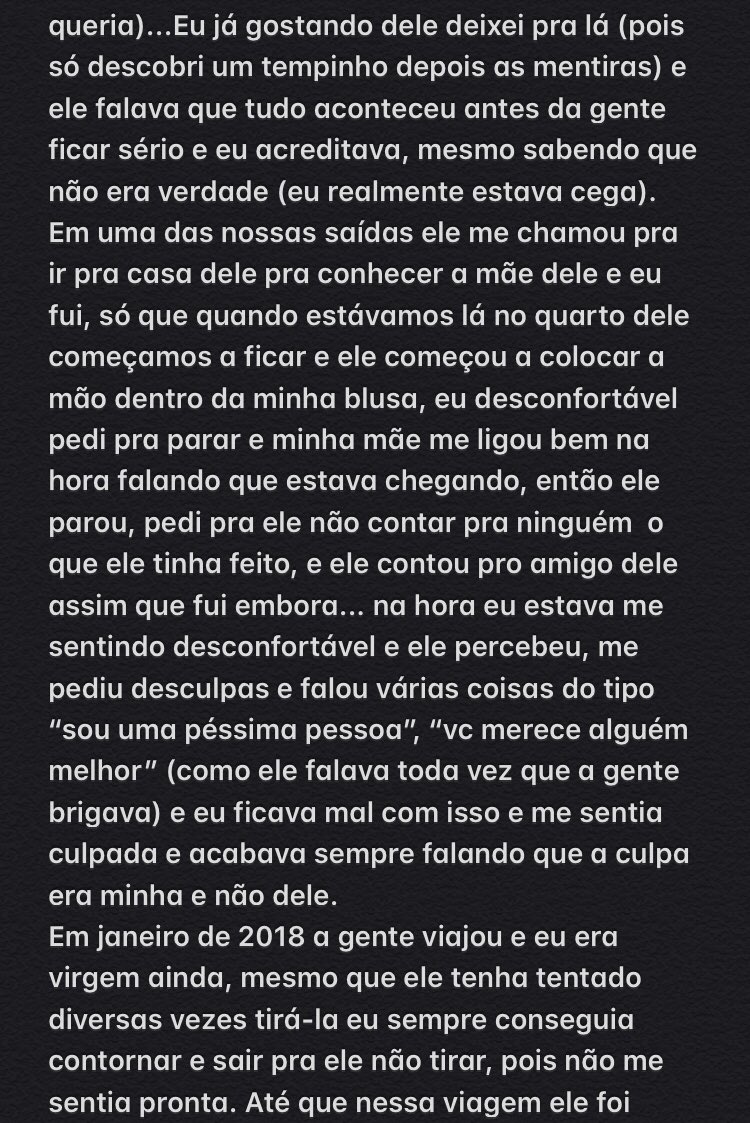 PatySa98's tweet photo. Eu sei que é grande, mas eu não aguento mais carregar isso dentro de mim. Não desejo pra ninguem o que eu passei com ele, pra ninguém mesmo! 
Que a minha coragem sirva para mais meninas tirarem esse peso! Vcs não estão sozinhas, estou aqui se alguém precisar! ++
#ExposedRJ https://t.co/HkWpedr3Na