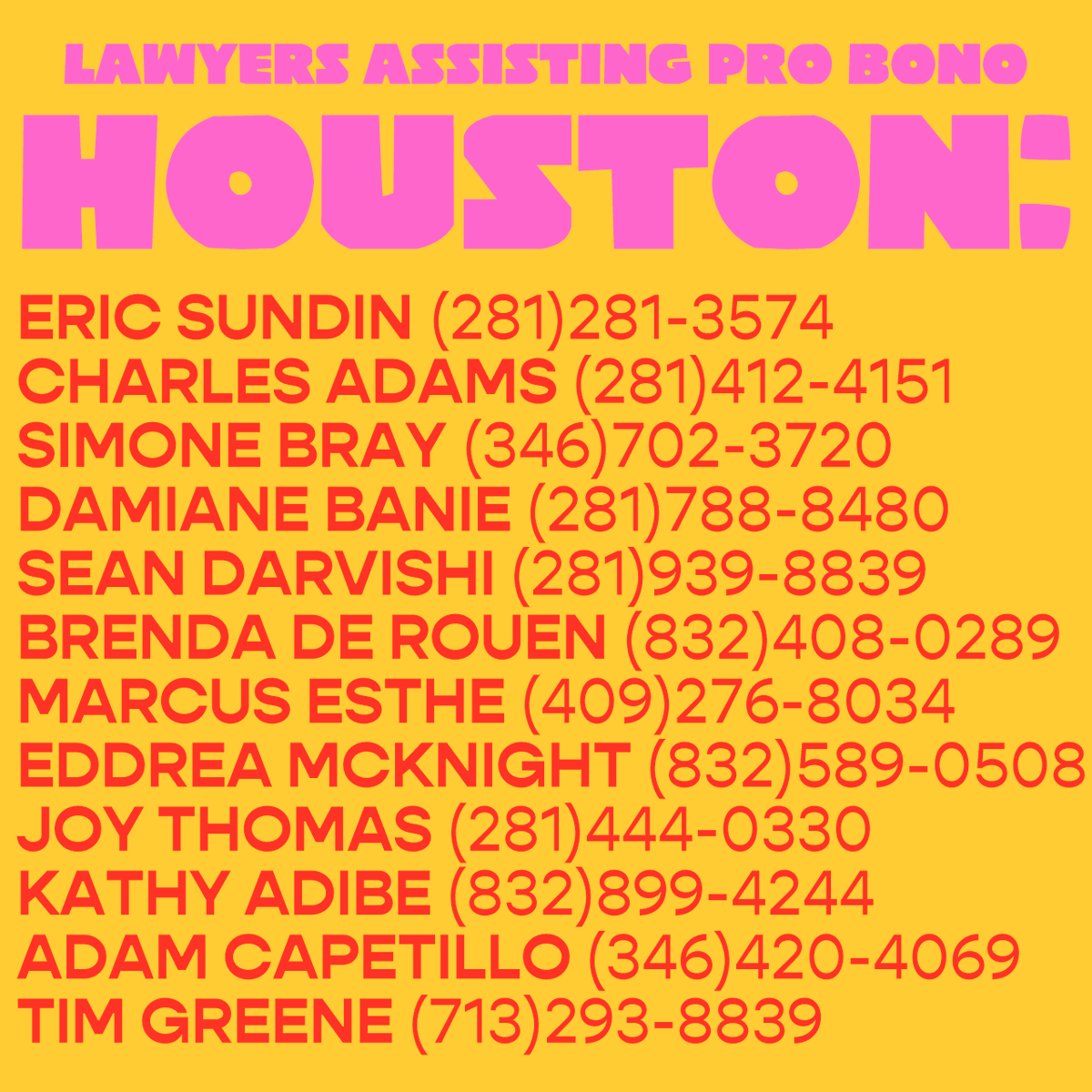 rcx4nne's tweet image. posting on here because spreadsheets might be difficult to access; here are LAWYERS IN TEXAS WHO ARE OFFERING THEIR SERVICES PRO BONO OR AT SIGNIFICANTLY REDUCED RATES. thank you @irenea99 for your extremely helpful spreadsheet!