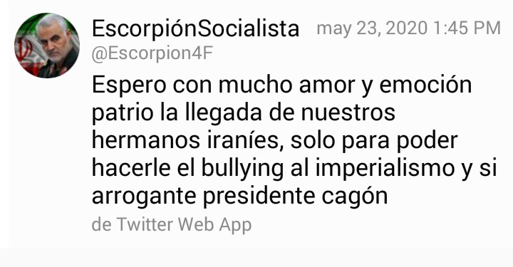 AsktoMandrake's tweet photo. La vaina está tan arrecha, que ni a Soleimani le echan gasolina iraní.

Le recomiendo ir a las estaciones que cobran en dólares Gringos. Allí lo atienden sin cola. @Escorpion4F https://t.co/3wqX72CwSF