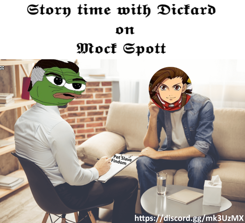 MockSpott's tweet photo. Join Mock Spott today and enjoy a live reading with Dickard as we roast more fan fiction.
Today we have special stories for 18+ from a femdom expert @sub_hentai.

The show starts in 40min.
Story time is only one of many fun activities in the server.
https://t.co/QhOsTuhjpN https://t.co/1ohpKYn9ZV