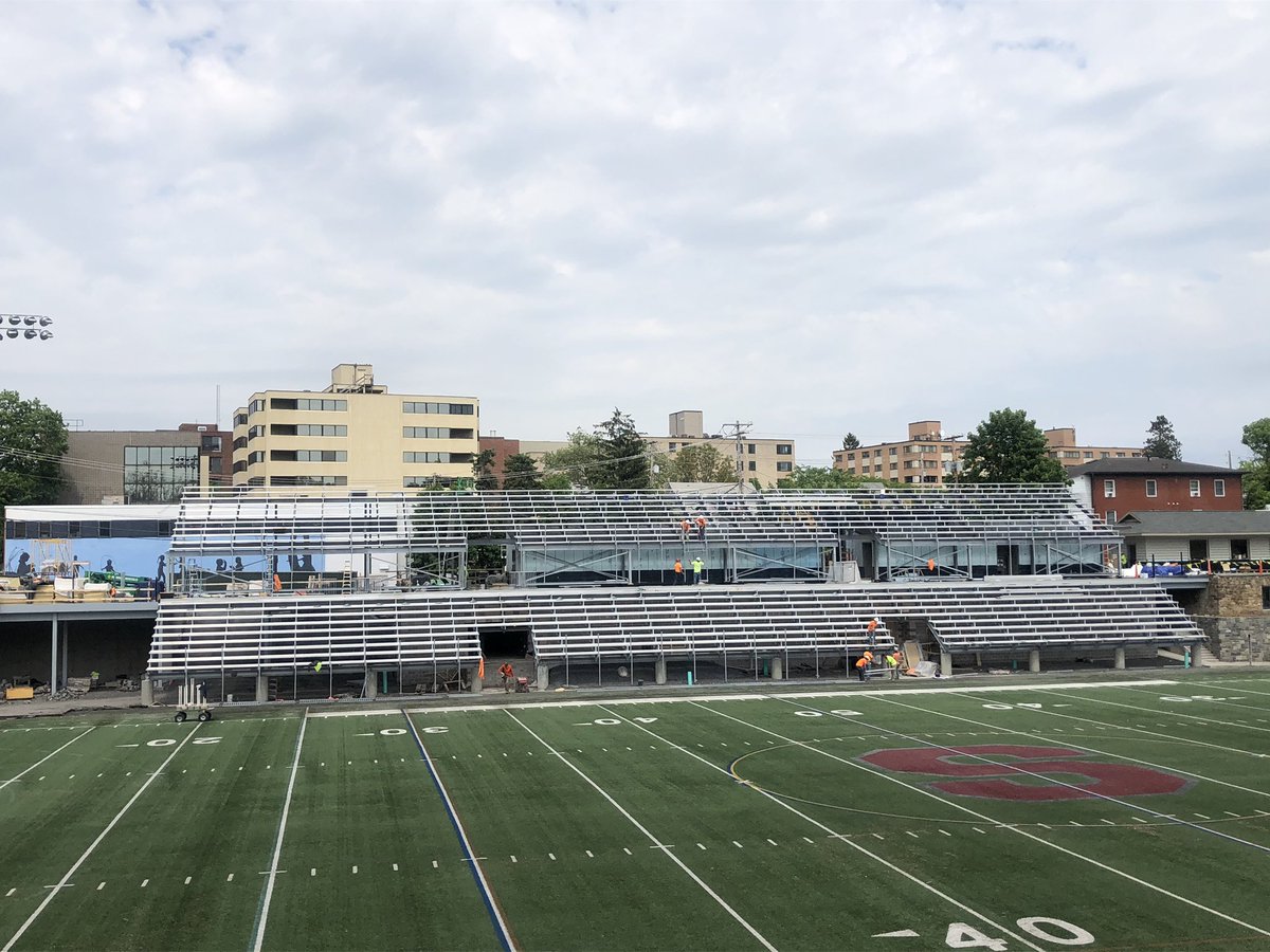 The Memorial Field renovation is coming along nicely.