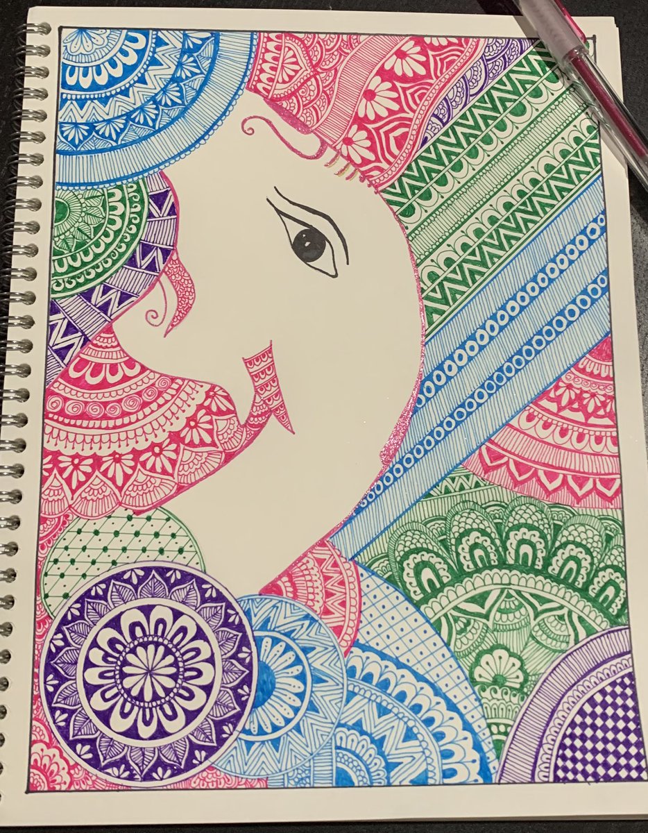 b_dhivya's tweet photo. Going to start June art. A day late in posting so combining day1 and 2. #Day1 #Day2 #zentangle #art https://t.co/j0xyr8IM3y