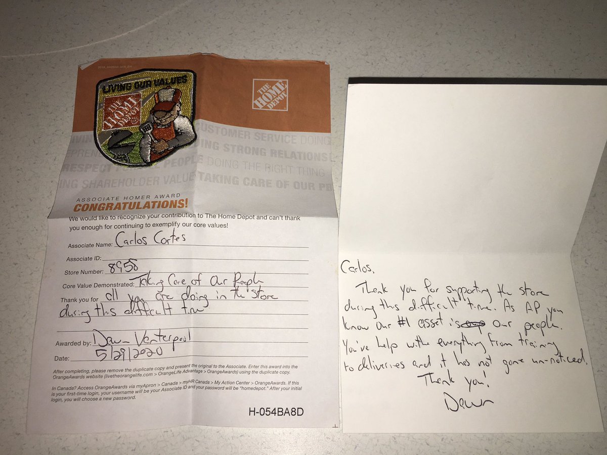 There’s so much that’s going on within our country during these crazy times. But it’s nice to be reminded, that we all bleed orange here at The Home Depot! #TakingCareOfOurPeople