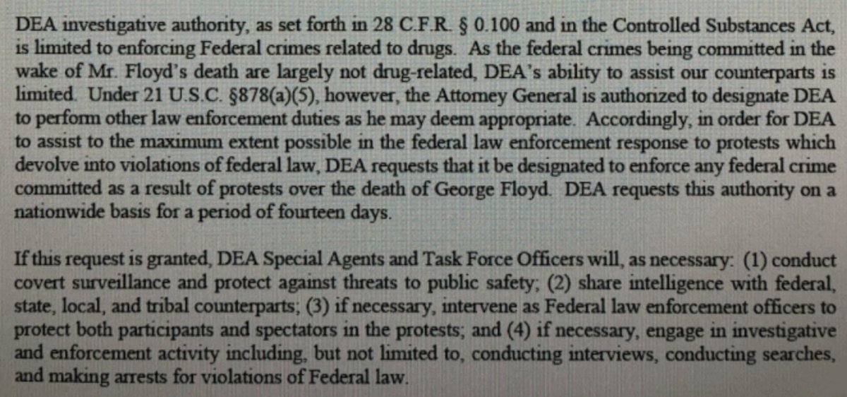 HamiltonMorris's tweet photo. As of last Sunday, the DEA has requested and been granted an expansion of its authority from drug-related crimes to all federal crimes. https://t.co/r4XflDqtr9 https://t.co/Js44anqVoJ