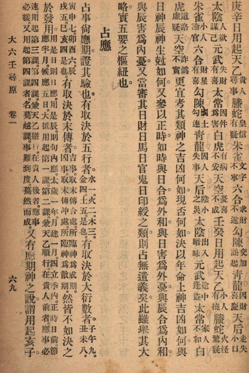 六壬尋原, 上冊 ： Seeking the Origings of Liuren:  https://taiwanebook.ncl.edu.tw/zh-tw/book/NTL-9900014269/reader The first volume of a treatiese on the chinese divinatory method called liuren, which functions much like horary astrology. I unfortunately cannot find the second volume,