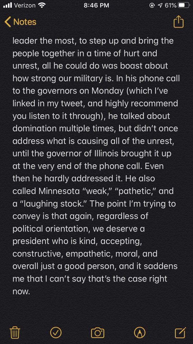 p_schlueter13's tweet photo. Not usually one to post things like this on social media, but it’s hard to be silent right now. Also, here is the link of the governors phone call I mentioned: https://t.co/XTysmzvpLr We need to make changes. #BlackLivesMatter https://t.co/VDuHdjE2JX