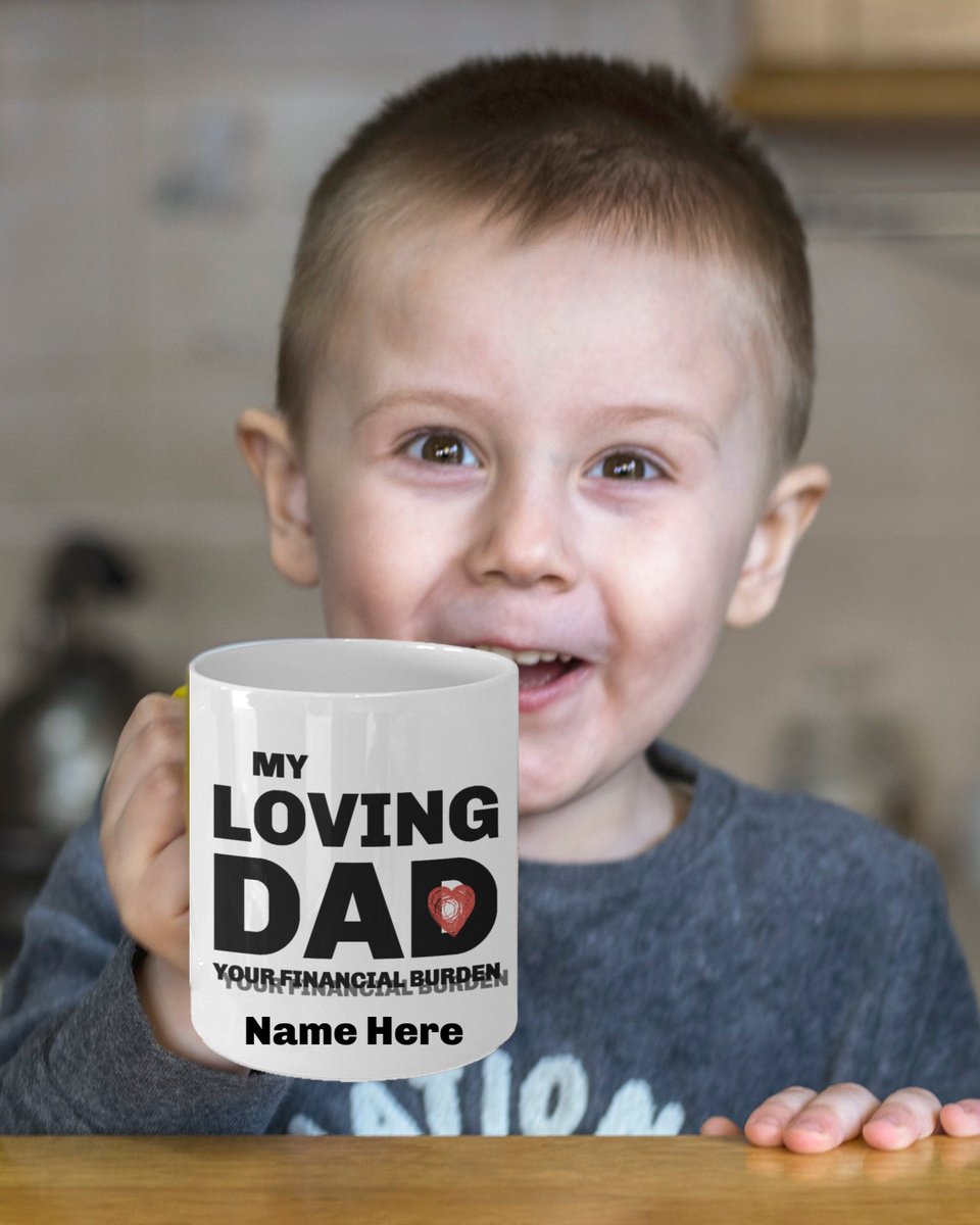 Customizable Coffee Tea Big Mug My Loving Dad Your Financial Burden for Daddy Step Papa Son Father Day Birthday From Son Daughter or Family etsy.me/3dunGqS #white #birthday #fathersday #yes #ceramic #humoroussaying #funnyfather #fordad #topapa