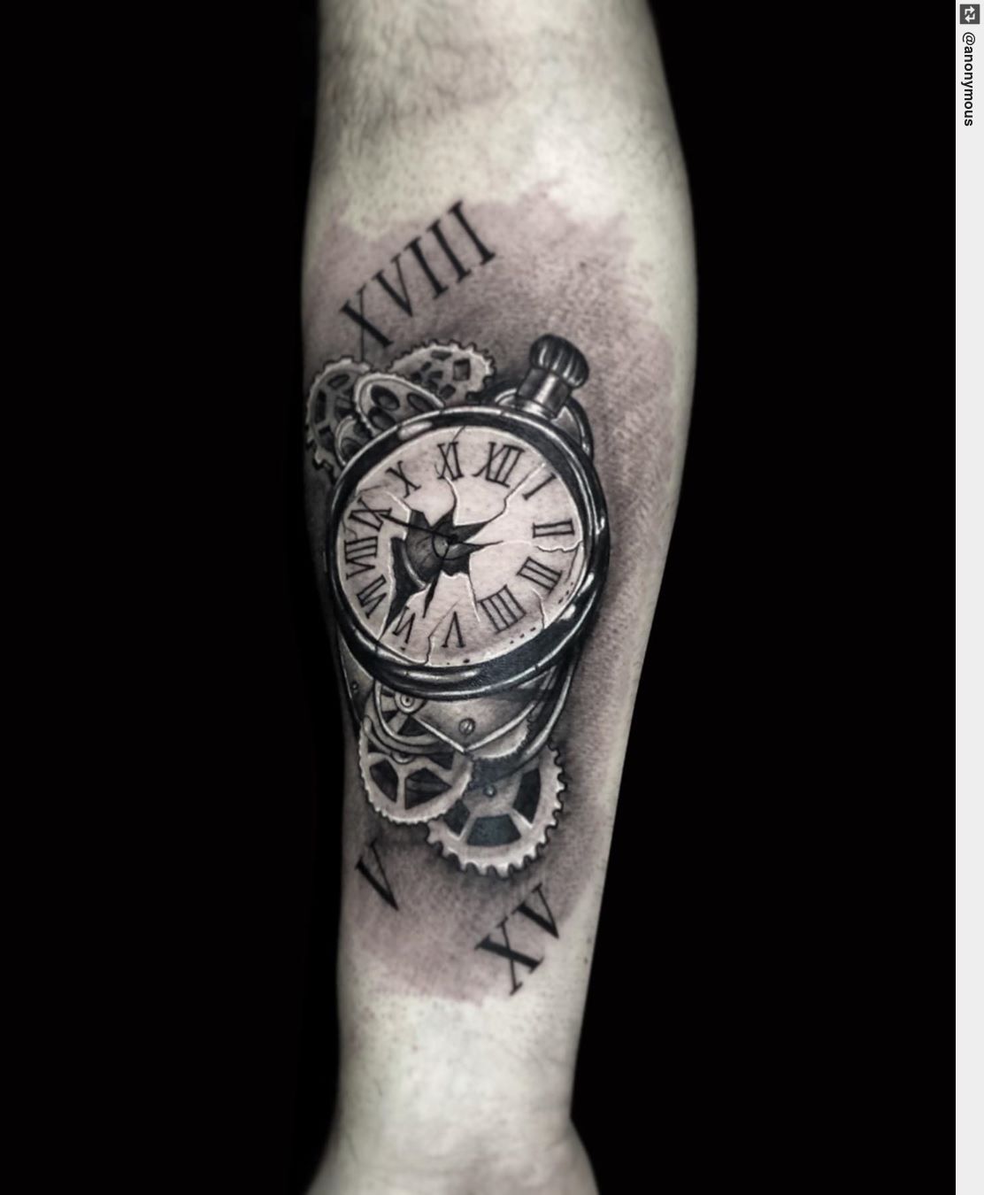 Pocket watch and roses around... - Lighthouse tattoo shop | Facebook