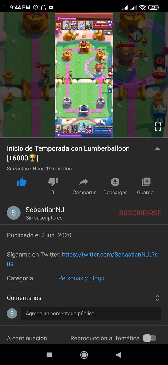 Me cree un canal de Youtube para subir partidas en las que haya jugado muy bien o contra MU complicados, ya subí mi primer vídeo de inicio de temporada.
Para el que lo quiera ver aquí está el link: youtu.be/SG8AV33JUKw