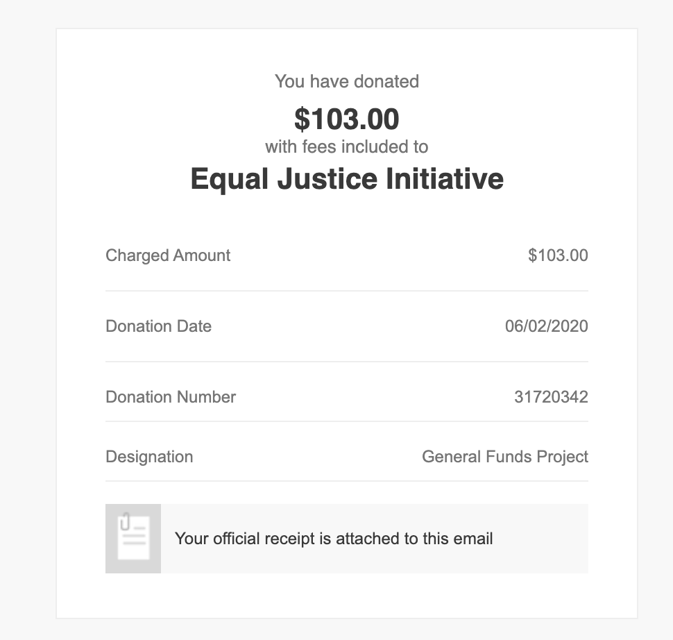 mattschallert's tweet photo. @callmevlad @erichjrusch $100 for EJI. Thank you both for organizing. https://t.co/KGR1deg7ok
