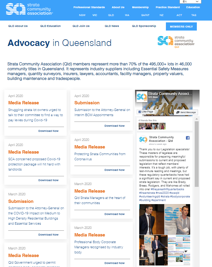 StrataQld's tweet photo. Less clicks, more info.

SCA (Qld) has officially launched its new website! Designed to be more user-friendly, easy to navigate and bursting with information. Designated owner content, packaged for the time poor.
Check it out now!

https://t.co/Tz2QfQoY3o https://t.co/wzmrDpgVO9