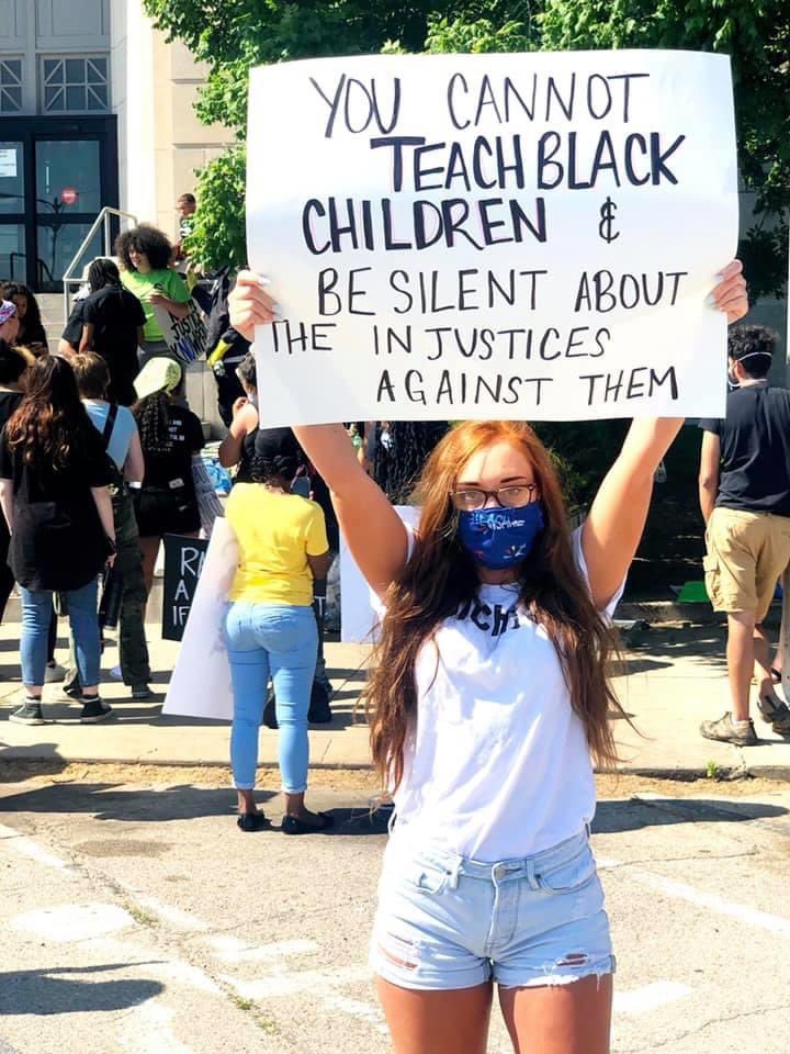 Mrs_Biehl's tweet photo. I saw this and it made me stop for a minute. I used to say “I don’t see color” but the truth is that I do see color, and I think it’s beautiful and special. I not only stand by you but with you... friends, family, moms, dads, students, neighbors, and coworkers alike! #notquiet https://t.co/vFi8pR7kgJ