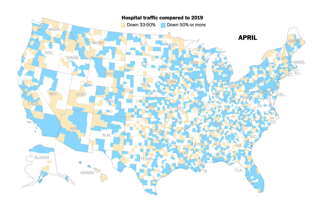 About 94 million Americans have delayed their medical care washingtonpost.com/nation/2020/06… by @tmellnik @KarklisCarto @abtran #COVID19