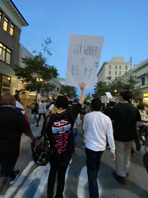 1 pic. My friend caught this picture of me protesting in my hometown this past Sunday. ?

BLACK SEX WORKER