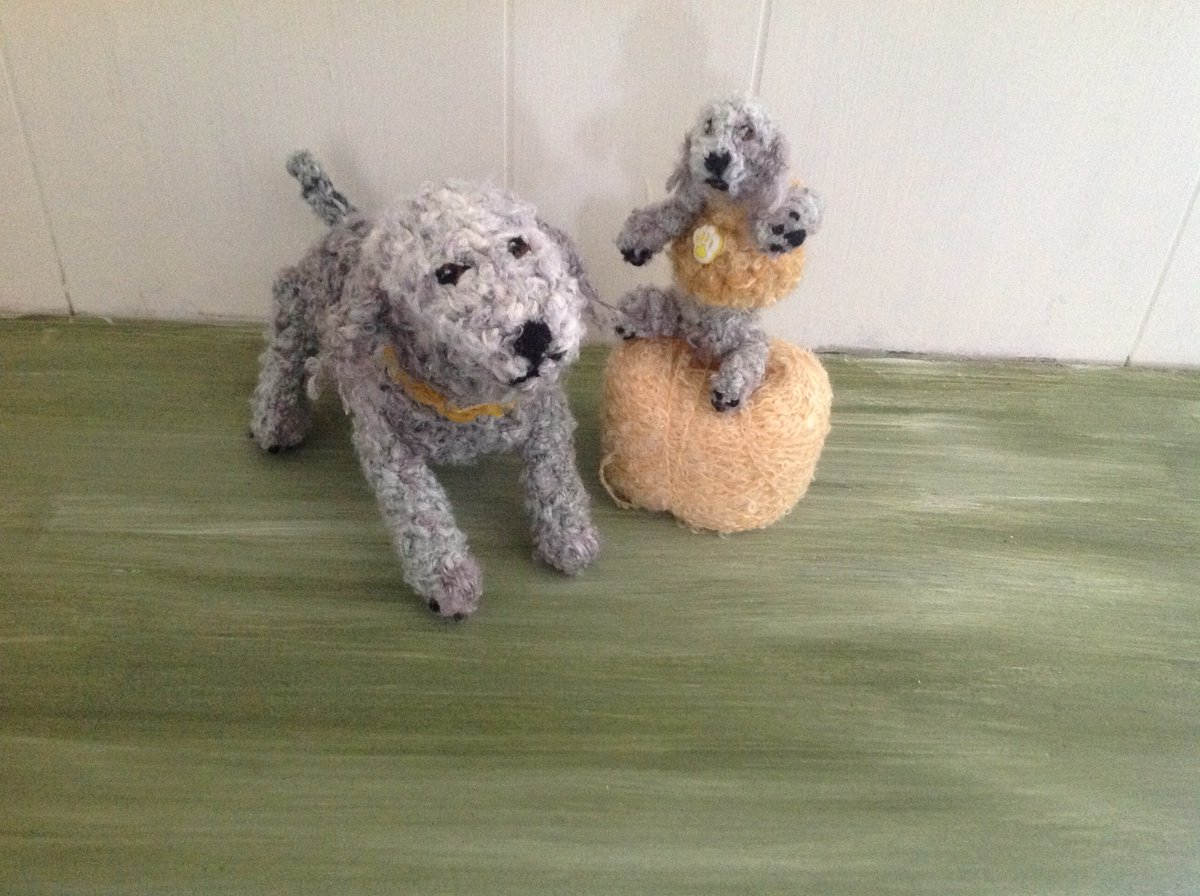 borderbears's tweet image. #bedlingtonterrier mummy and baby beddiebear together thirty pounds includingshipping please retweet x