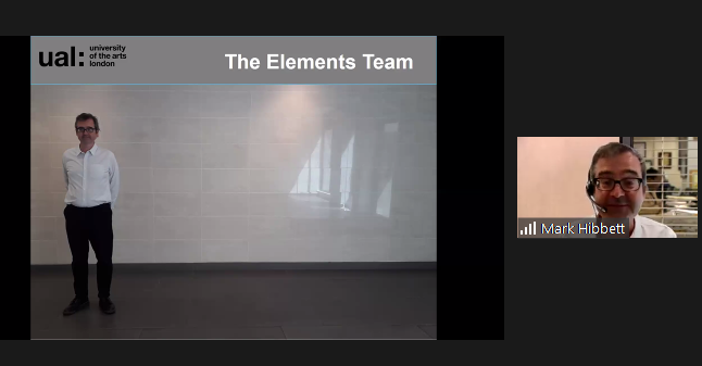 SarahRoams's tweet photo. Love Mark's description of the Elements team at UAL - just one. #RDMF #arts #ukdcc https://t.co/xFhkDucoMn