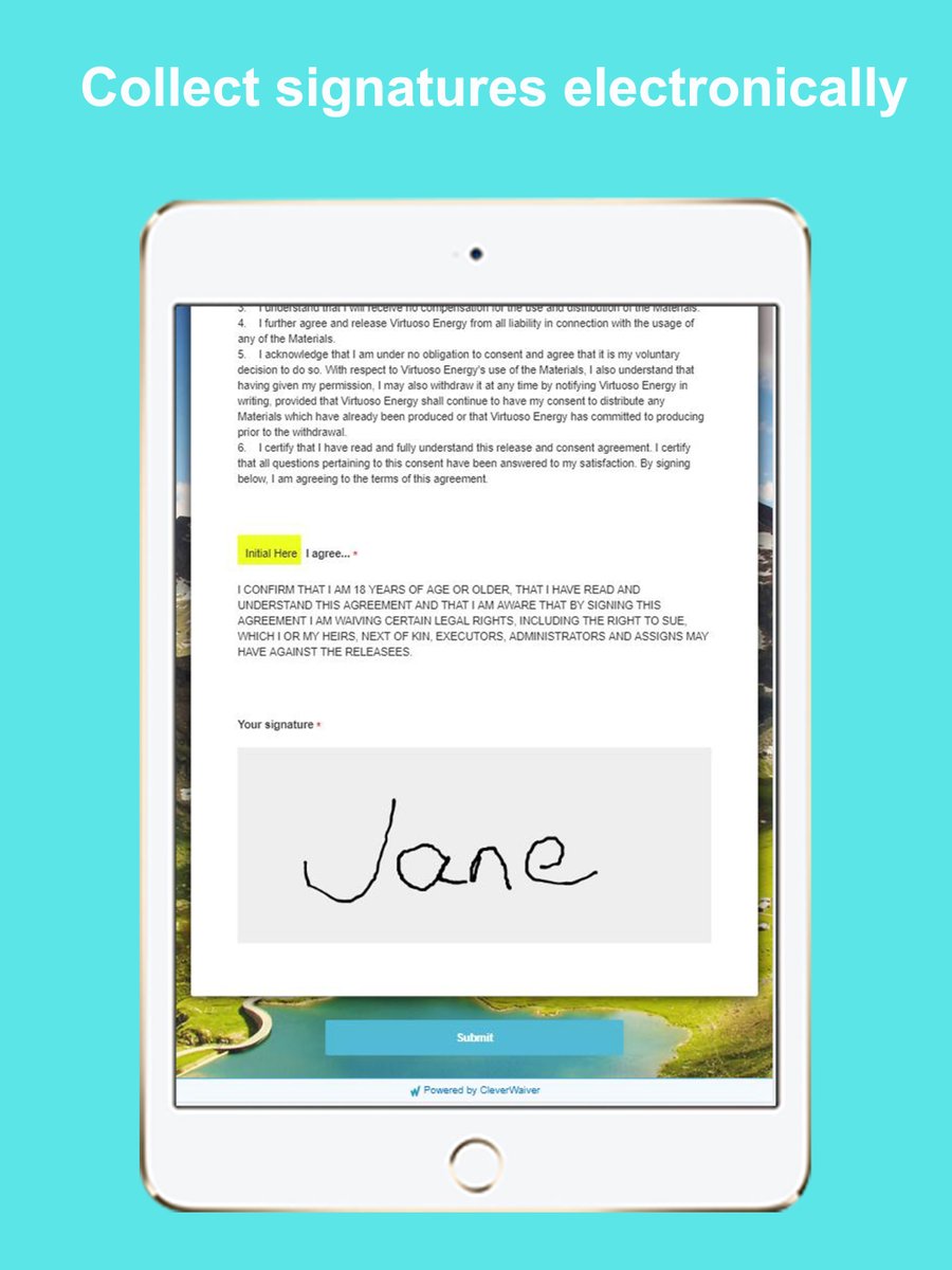 CleverWaiver's tweet photo. Turn your iPad and iPhone into digital waiver kiosk. #WaiverSoftware #OnlineMinorLiabilityWaiver #OnlineWaiversAgreements #DigitalWaiverApp #DigitalSignatureWaiver #ElectronicWaivers #ElectronicWaiverSystem #WaiverSigningApp https://t.co/nuHJWrNWNU https://t.co/5gaCiJgvxx
