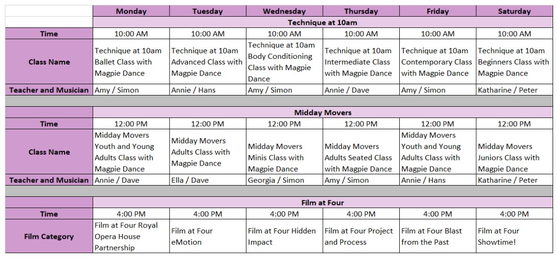 Dajyo_0903's tweet photo. There’s a great range of films to watch & sessions to take part in with #VirtuallyMagpie! If you’re unsure where to start, take a look at our schedule below or visit our website for more information: https://t.co/RUIliXJp4w
#creative #bbcarts #CarryOnDancing #isolationideas https://t.co/dqTH6pFz27