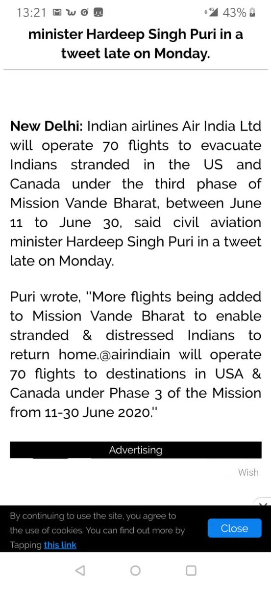 Lipika67096900's tweet photo. @HardeepSPuri @PMOIndia @Rao_InderjitS @MEAIndia @AmitShah  #getourkidsback 
Thank you for increasing the flights for Mission Vande Bharat.  Please consider my son stranded in SFO, US - a student.  I am a Indian citizen.  Will need help to get him back to country.  Please help. https://t.co/DE7IqYrrIt