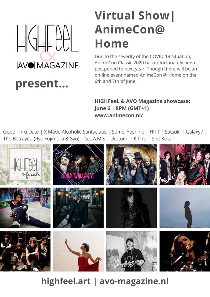 AVO_Magazine's tweet photo. BREAKING NEWS: HIGHFeeL and AVO Magazine present: 11 Japanese acts for AnimeCon @ Home

https://t.co/KlcB11des9

#AVOMagazine #jmusic @HIGHFeeL_JAPAN #jrock @AnimeconNL #visualkei https://t.co/WTJwg5IpH2