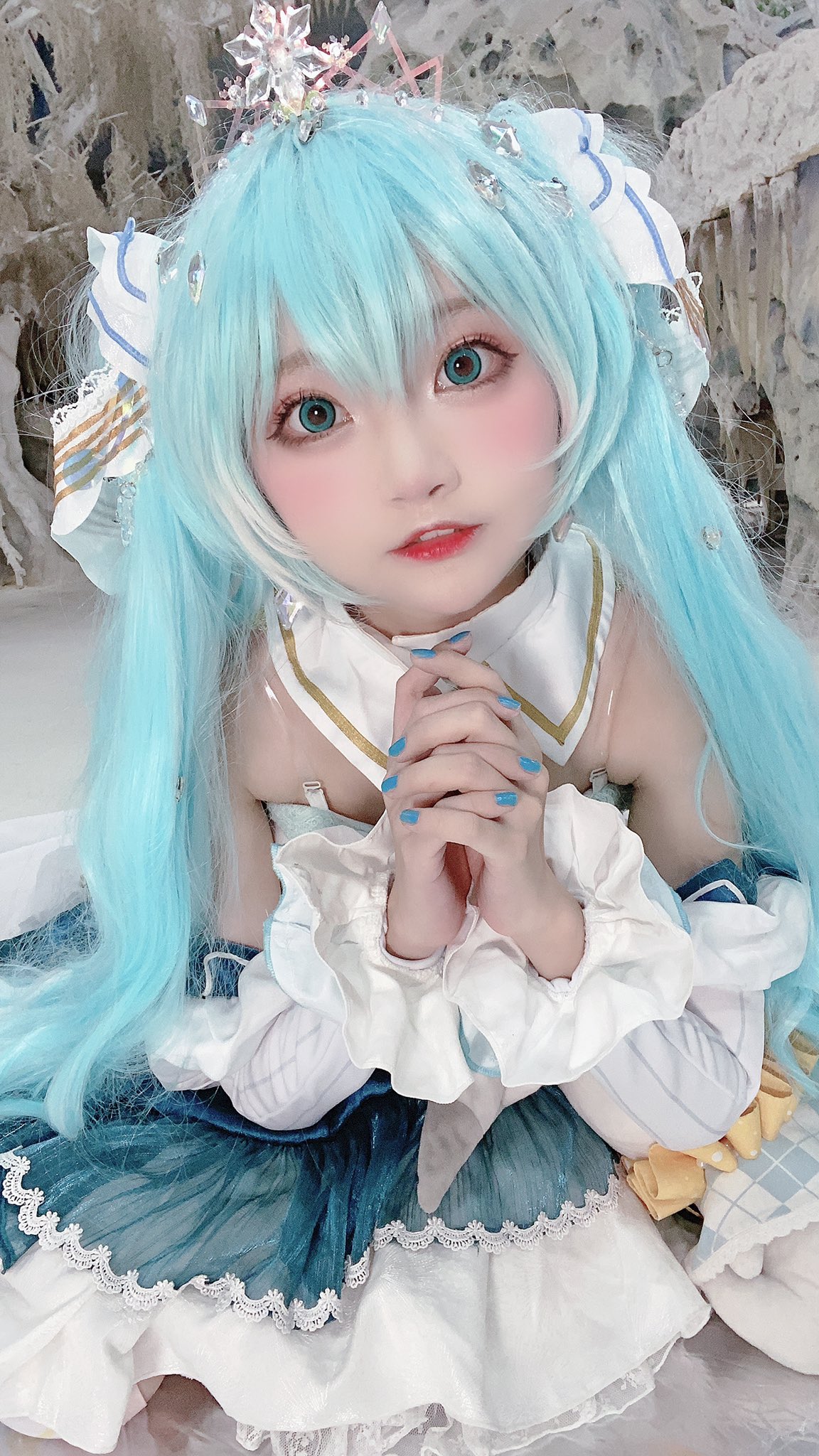 画像,#初音ミク#HatsuneMiku#cosplay          ❄️❄️ 雪ミク2019💙Snow Princess ❄️                …