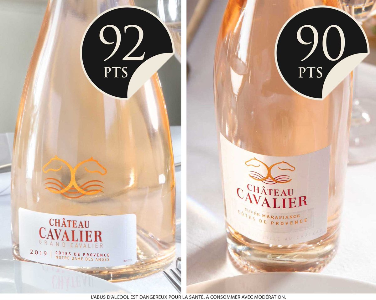 Le célèbre magazine américain <a href="/Wine_Advocate/">Robert Parker Wine Advocate</a> a accordé des notes 90+ aux cuvées Grand Cavalier et Marafiance 2019 de notre propriété familiale Château Cavalier, AOC Côtes de Provence. @vinsdeprovence