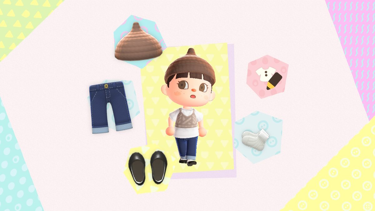 スカーフ付きのシンプルな白Tシャツみたいなのってエイブルあるのかな…？
ハニトー島の夏服にしよう☺️半年後だけど
それと過去作もTシャツなので一緒に置いておきます！
#あつ森マイデザウィーク #マイデザイン