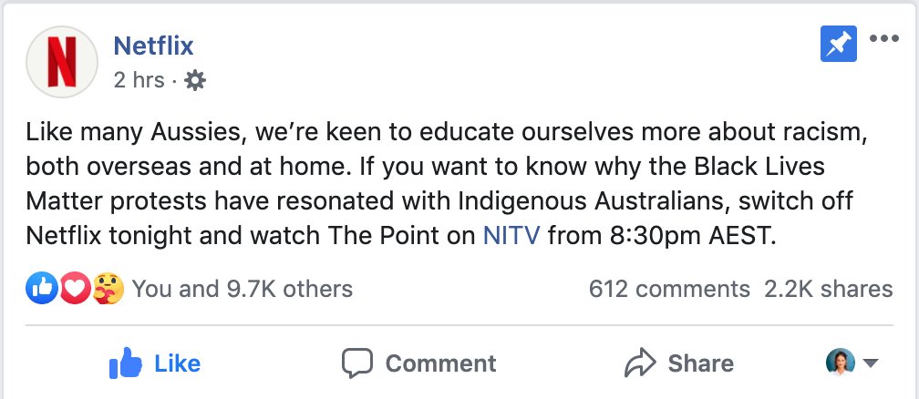 raejohnston's tweet photo. Yep, @NetflixANZ knows what's up 🙌🏾

Make sure you're watching #ThePoint on @NITV tonight at 8:30pm! https://t.co/fsjopmPz7g