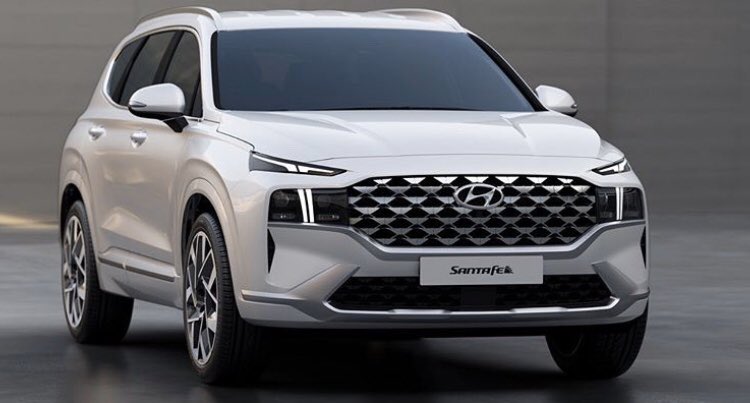 stickshifter_in's tweet photo. #Hyundai revealed the design of 2021 Santa Fe. The styling is bold with significant interior and exterior updates. The 2020 Santa Fe comes with new features, T - shaped LED DRLs, revamped bumpers, 20-inch alloys, redesigned dashboard and centre console and a hybrid powertrain. https://t.co/4KHA24Zt7x