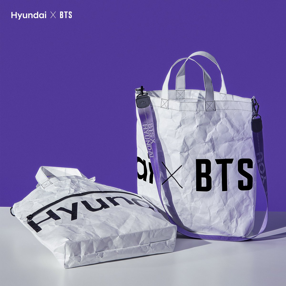 BTS Hyundai 限定　トートバック Hyundai x #BTS will give away a special bag made of Tyvek, a
